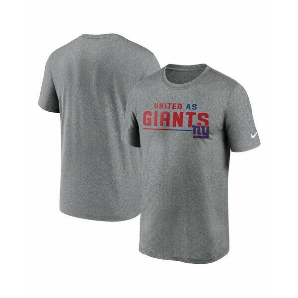 ナイキ レディース Tシャツ トップス Men's Heather Gray New York Giants Legend Team Shoutout Performance T-shirt Heather Gray