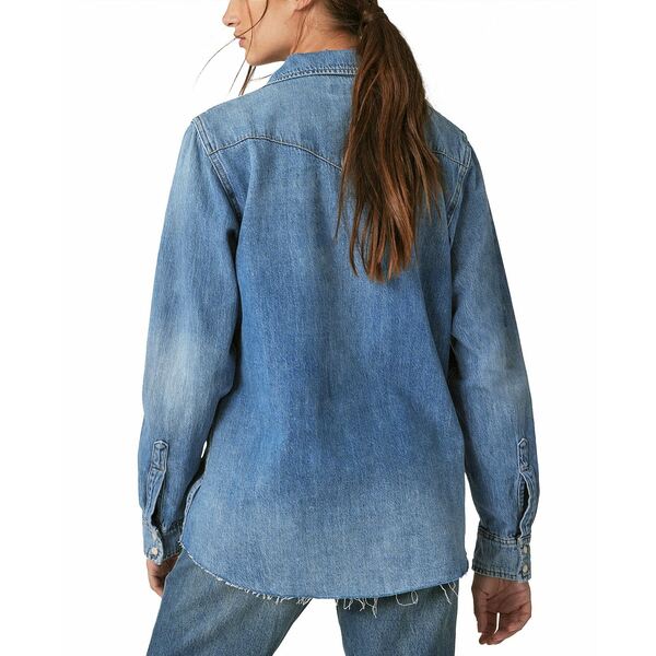 ラッキーブランド レディース シャツ トップス Women's Cotton Authentic Heritage Denim Shirt American Dream