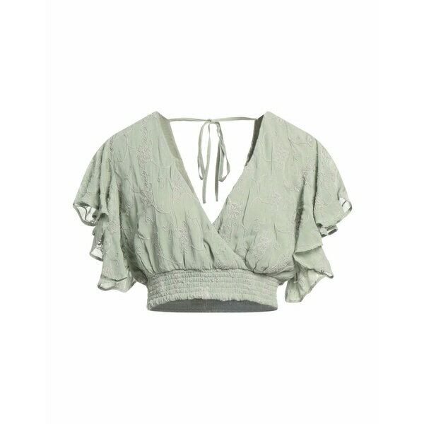 【送料無料】 ゲス レディース カットソー トップス Tops Sage green