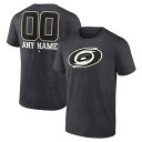 t@ieBNX Y TVc gbvX Carolina Hurricanes Fanatics Branded Monochrome Personalized Name & Number TShirt Charcoal