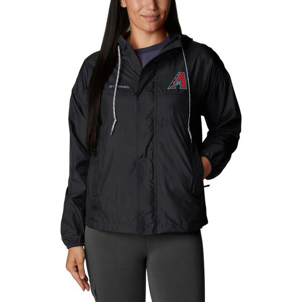 コロンビア ウィンドブレーカー レディース コロンビア レディース ジャケット＆ブルゾン アウター Arizona Diamondbacks Columbia Women's Flash Challenger FullZip Windbreaker Jacket Black