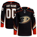 アディダス メンズ ユニフォーム トップス Anaheim Ducks adidas Home Primegreen Authentic Custom Jersey Black