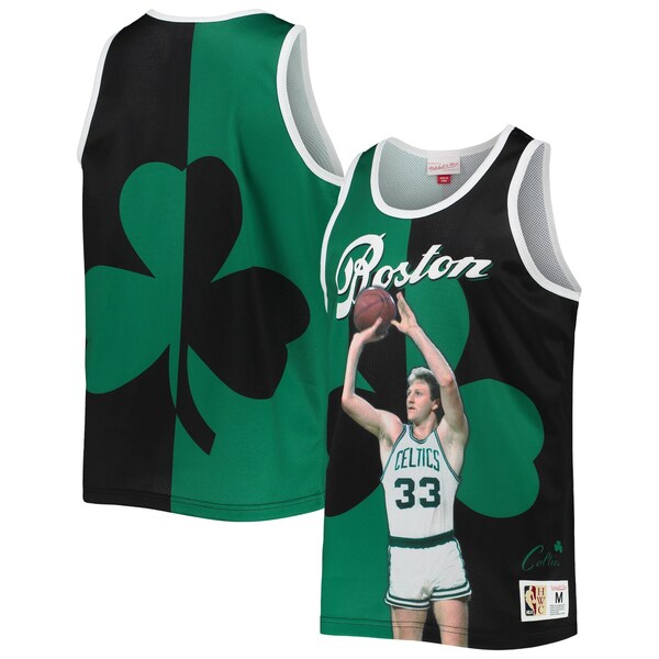 ミッチェル&ネス メンズ Tシャツ トップス Larry Bird Boston Celtics Mitchell & Ness Sublimated Player Tank Top Kelly Green/Black