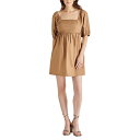 スティーブ マデン レディース ワンピース トップス Women's Inara Square-Neck Puff-Sleeve Mini Dress Toas...