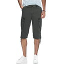 エックスレイ メンズ カジュアルパンツ ボトムス Men's Belted Capri Cargo Shorts Gray