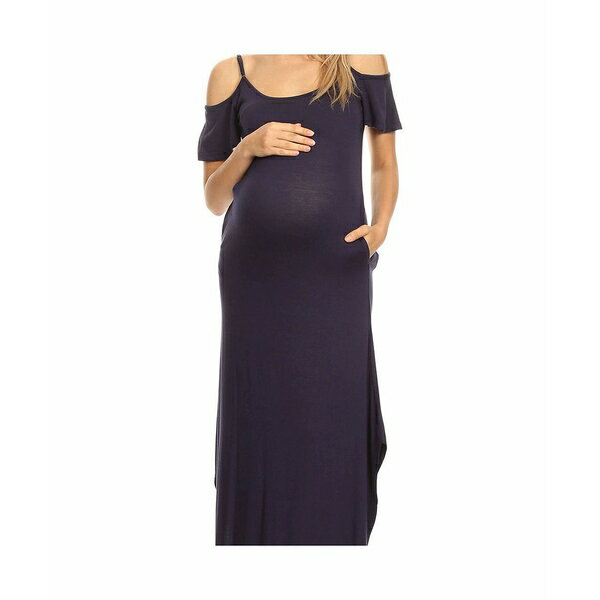 ホワイトマーク レディース ワンピース トップス Maternity Lexi Maxi Dress Navy