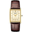 セイコー レディース 腕時計 アクセサリー Men's Essentials Brown Leather Strap Watch 29mm Gold