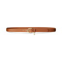 ラルフローレン レディース ベルト アクセサリー Women's Charm Crosshatch Leather Belt Lauren Tan