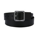 カルバンクライン レディース ベルト アクセサリー Womens Square Center Bar Buckle Casual Leather Belt Black(4)