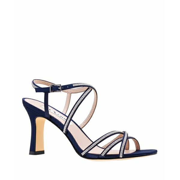 ニナ レディース オックスフォード シューズ Women's Anna Embellished Evening Sandals Navy Satin