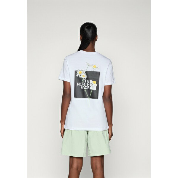 ノースフェイス レディース フィットネス スポーツ ALPINE FLOWER RELAXED TEE - Print T-shirt - white