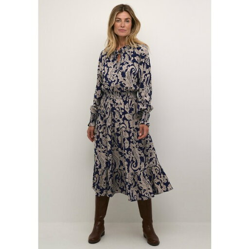 クリーム レディース ワンピース トップス Day dress - blue paisley クリーム レディース ワンピース トップス Day dress - blue paisley