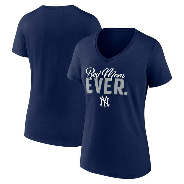 t@ieBNX fB[X TVc gbvX New York Yankees Fanatics Branded Women's Mother's Day VNeck TShirt Navy