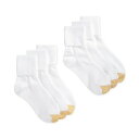 ゴールドトゥー レディース 靴下 アンダーウェア Women's 6-Pack Casual Turn Cuff Socks White(4)