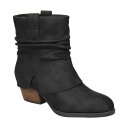 ベラヴィータ レディース ブーツ シューズ Women's Twyla Slouch Block Heel Ankle Round Boots Black