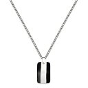 サットン バイ ローナ サットン メンズ ネックレス・チョーカー アクセサリー Men's Two-Tone Stainless Steel Dog Tag Pendant Necklace Silver(4)