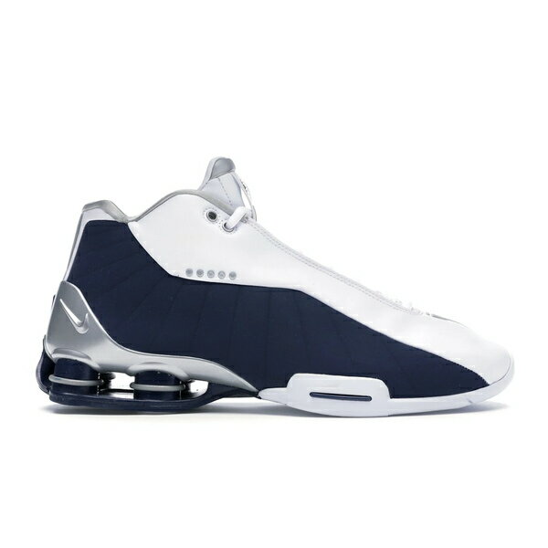 Nike ナイキ メンズ スニーカー 【Nike Shox BB4 White Silver Navy】 サイズ US_11.5(29.5cm) White/Metallic Silver-Midnight Navy