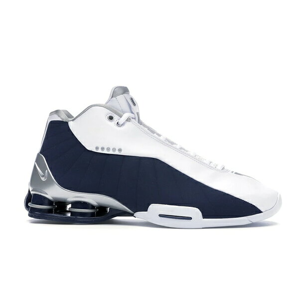 Nike ナイキ メンズ スニーカー 【Nike Shox BB4 White Silver Navy】 サイズ US_11.5(29.5cm) White/Metallic Silver-Midnight Navy