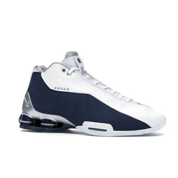 Nike ナイキ メンズ スニーカー 【Nike Shox BB4 White Silver Navy】 サイズ US_11.5(29.5cm) White/Metallic Silver-Midnight Navy