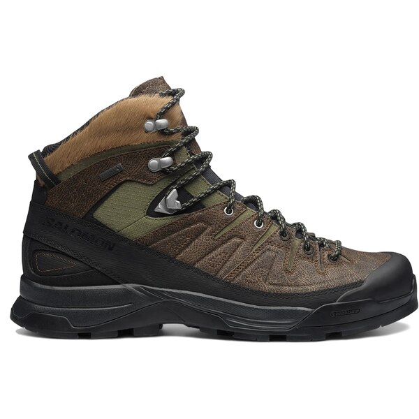 Salomon サロモン メンズ スニーカー 【Salomon X-ALP Mid Distressed Leather GTX Dark Earth Black】 サイズ US_11(29.0cm) Dark Earth/Black/Deep Lichen Green
