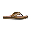 サヌーク メンズ サンダル シューズ Men's Hullsome Leather Flip-Flop Sandals Tan 2