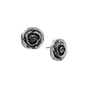 2028 fB[X sAXCO ANZT[ Silver-Tone Flower Stud Earrings Gray