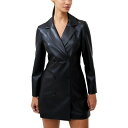 フレンチコネクション レディース ワンピース トップス Women 039 s Crolenda Faux-Leather Blazer Dress Blackout