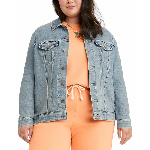 リーバイス レディース ジャケット＆ブルゾン アウター Plus Size Button-Down Original Denim Trucker Jacket Jeanie