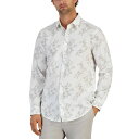 アルファニ メンズ シャツ トップス Men 039 s Dotted Floral Print Long-Sleeve Button-Up Shirt, Created for Macy 039 s Bright White