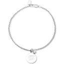 ラルフローレン メンズ ブレスレット・バングル・アンクレット アクセサリー Cubic Zirconia & Logo Coin Charm Bracelet in Sterling Silver Sterling Silver