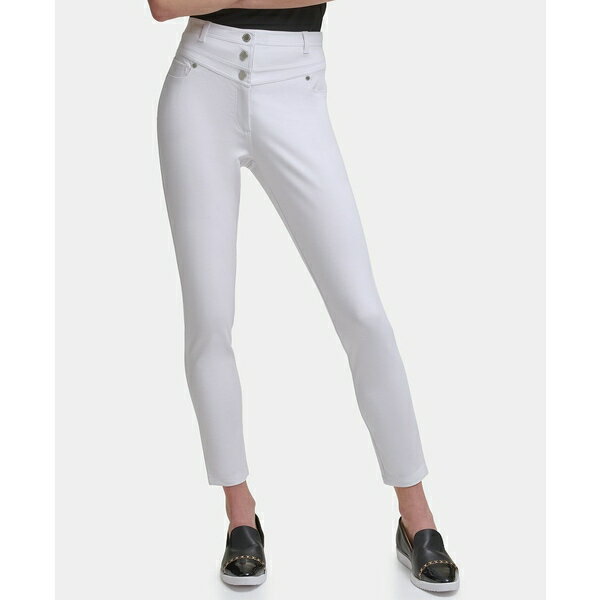 カールラガーフェルド レディース カジュアルパンツ ボトムス Women's High Waisted Seasonless Compression Pant White