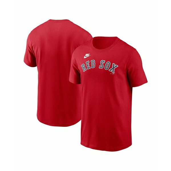 ナイキ メンズ シャツ トップス Men's Red Boston Red Sox Cooperstown Wordmark T-Shirt Red