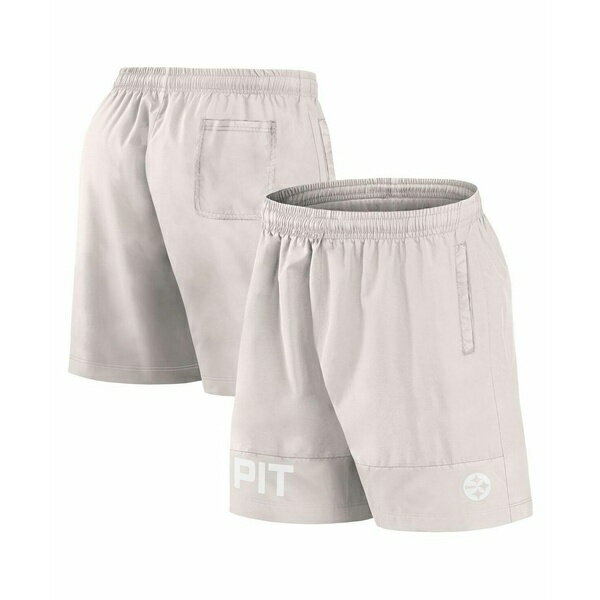 ファナティクス メンズ カジュアルパンツ ボトムス Men's Cream Pittsburgh Steelers Elements Shorts Cream