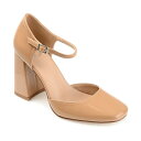 ジャーニーコレクション レディース パンプス シューズ Women's Hesster Block Heel Ankle Strap Pumps Tan(4)