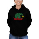 エルエーポップアート レディース パーカー・スウェットシャツ アウター Women's Christmas Elf Hat Word Art Hooded Sw...