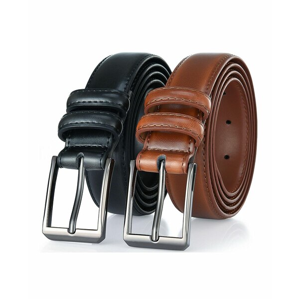 ギャラリー セブン メンズ ベルト アクセサリー Men's T-Back Traditional Leather Belt Pack of 2 Open Miscellaneous