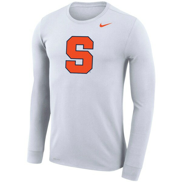 ʥ  T ȥåץ Syracuse Orange Nike Legend Wordmark Performance Long Sleeve TShirt White