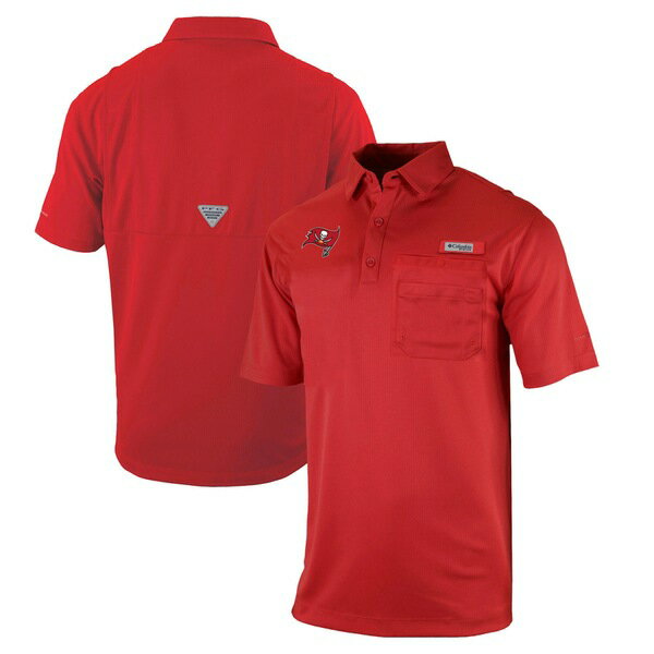 コロンビア ポロシャツ メンズ コロンビア メンズ ポロシャツ トップス Tampa Bay Buccaneers Columbia OmniWick Flycaster Pocket Polo Red