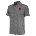 アンティグア メンズ ポロシャツ トップス Tampa Bay Buccaneers Antigua Scheme Polo Heather Black