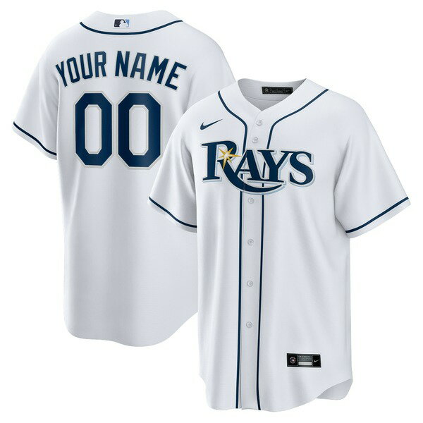 ʥ  ˥ե ȥåץ Tampa Bay Rays Nike Home Replica Custom Jersey White