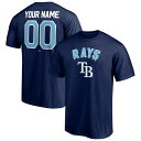 ファナティクス メンズ Tシャツ トップス Tampa Bay Rays Fanatics Branded Personalized Team Winning Streak Name Number TShirt Navy