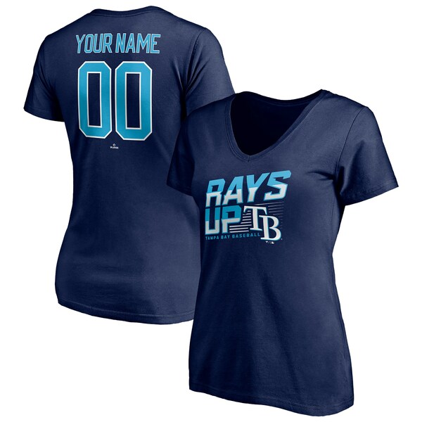 ファナティクス レディース Tシャツ トップス Tampa Bay Rays Fanatics Branded Women's Hometown Legend Personalized Name & Number VNeck TShirt Navy