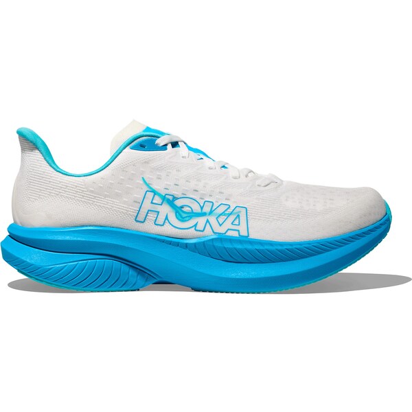 Hoka One One ホカオネオネ メンズ スニーカー 【Hoka One One Mach 6 White Skyward Blue】 サイズ US_10(28.0cm) White/Skyward Blue(4)