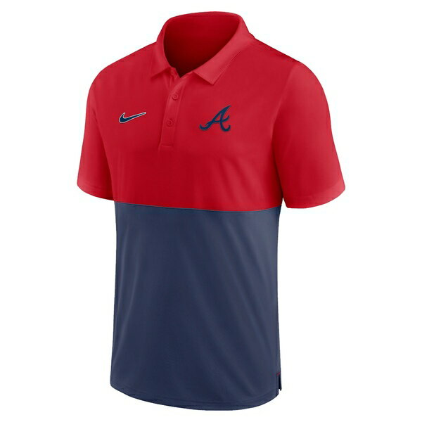 ナイキ メンズ ポロシャツ トップス Atlanta Braves Nike Team Baseline Striped Performance Polo Red/Navy