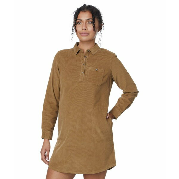 ドード アンドコー レディース ワンピース トップス Scouter Cord Long Sleeve Shirtdress Honey Brown