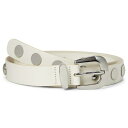 メイドウェル レディース ベルト アクセサリー Clean Western Belt : Dome Studs Ivory