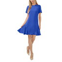 セセ レディース ワンピース トップス Ruffle Neck Godet Dress Deep Royal Blue