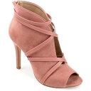 ジャーニーコレクション レディース ブーツ シューズ Women's Samara Peep Toe Stiletto Dress Booties Blush
