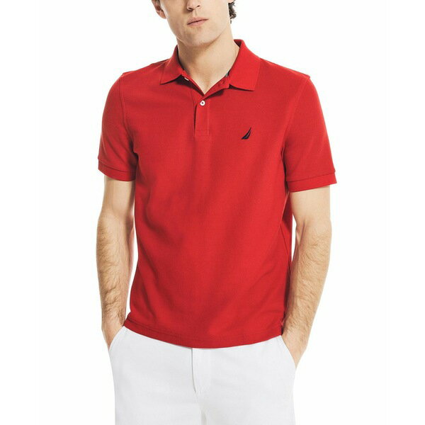 ʥƥ   ȥåץ Men's Classic-Fit Deck Polo Shirt Nautica Red
