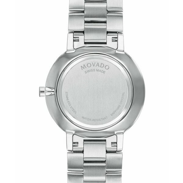 モバド メンズ 腕時計 アクセサリー Men's Swiss Faceto Diamond (3/8 ct. t.w.) Stainless Steel Bracelet Watch 39mm Black